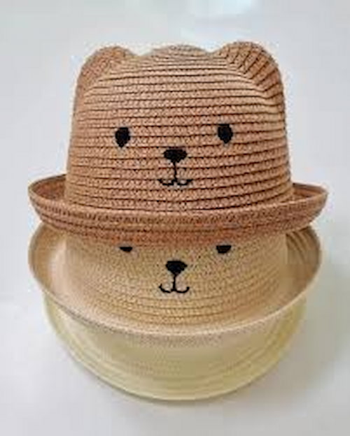 تصویر 3 از کلاه حصیری ساحلی فانتزی عروسکی بچه‌ گانه + مناسب ساحل